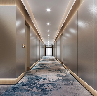 Hotel Corridor Aisle 3d model