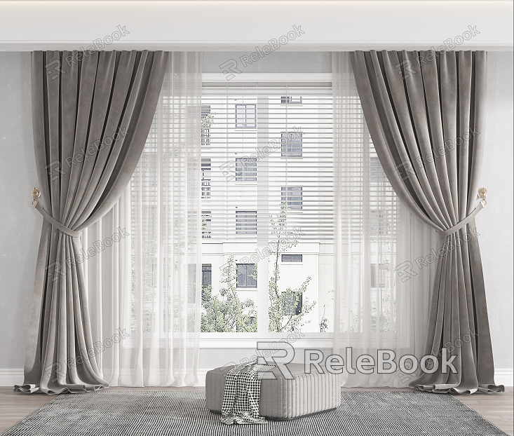 modern curtain fabric blinds model