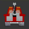 Red Fire Department Toy Tow Truck With Crane Arm And Campbell Logo