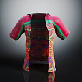 Vibrant Colorful Shirt with Unique Artistic Swirl Patterns and Modern Design