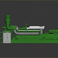 Green Large Industrial Equipment With Pipes Components And Control Cabinet