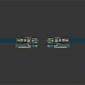 Industrial Robotic Arm Machinery With Blue Track System And Green Orange Components