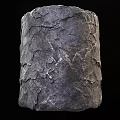 Natural Black Rock Texture With Rough Surface And Organic Patterns 3d model