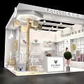 Kordear Modern Exhibition Booth With Display Shelves Dolls Hanging Lamps Green Plants And Wooden Decorations