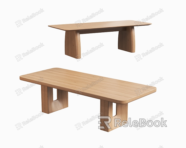 Modern Log Dining Table model