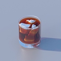 glass drink juice 3d model