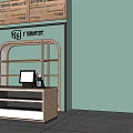 Modern Retail Store Interior With Shelves Full Of Various Products And Decorative Walls