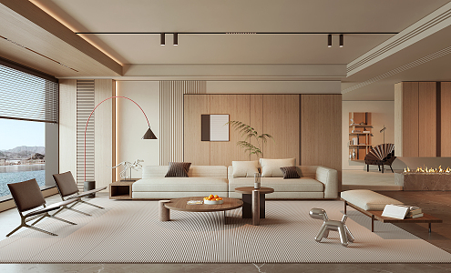 modern living room 3d model