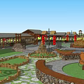 New Chinese-style Farm Sub-farm 3d model