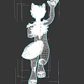 Anthropomorphic Fox Character With Orange White Fur And Green Star Patterns In Standing Pose