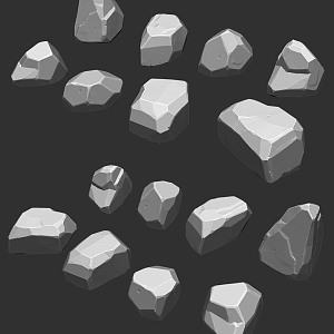 Staglized Stone 3d model