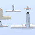 Various Pipe Fittings Including T Shaped And Straight Connectors