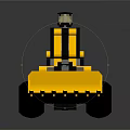 Yellow Toy Loader Building Block Model With Front Bucket And Black Wheels