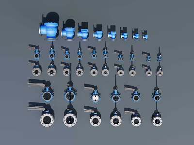 valve butterfly valve 3d model
