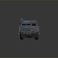 Armored Military Vehicle With Sturdy Metal Armor Roof Mounted Equipment And Multi Wheel Design