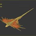 Mythical Fantasy Game Movie Character With Red Spiked Wings And Long Tail