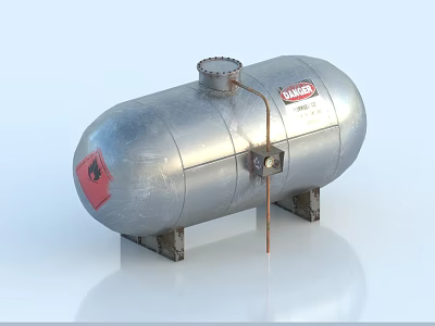 Industrial Tank Chemical Tank Liquid Tank Oil Storage Tank Condensing Tank Cooling Tank Chemical Plant 3d model