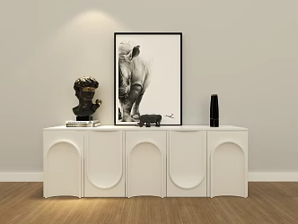 Modern End View Entrance Cabinet 3d model