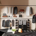 Modern Cloakroom Interior Design With Hangers And Organized Suits Shirts Shoes Storage