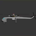 Cartoon Style Helicopter Model With Big Eyes Blue Windows Red Top And Silver Body