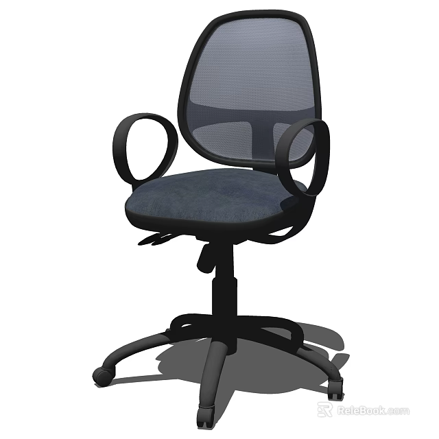 Ergonomic Office Chair With Mesh Back Padded Seat Adjustable Height And Swivel Base 3d model 