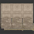 Artistic Wooden Decorative Furniture With Arched Top And Intricate Cut Out Tree Pattern