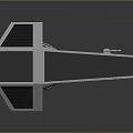 Detailed TIE Fighter Spacecraft Model With Distinctive Wing Structure In Cosmic Aerospace