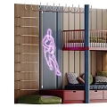 Stylish Basketball Themed Kids Bunk Bed With Storage Drawers Safety Ladders And Comfortable Pillows