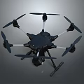 Professional Hexacopter Drone Design With Integrated Camera And Rotor Blades Structure