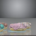 Colorful Sprinkled Donuts On Small Plates With Vibrant Frosting And Pastel Hues