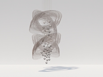 Modern chandelier profiled art chandelier 3d model