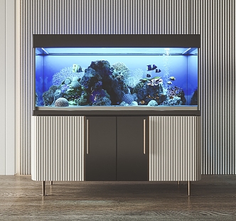 Modern fish tank 3d model