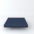 Navy Blue Mattress With Soft Padded Surface And Stitched Edge Design 3d model