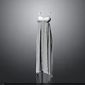 Elegant White Long Evening Dress With Sleeveless Design And Floor Length