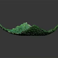 Vibrant Green Leaf Shaped Decorative Bowl with Textured Crystal Like Surface for Modern Art Decor