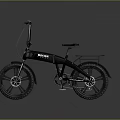 Black BYSON Bicycle With Green Seat Rear Rack And Wide Tires For Urban Riding