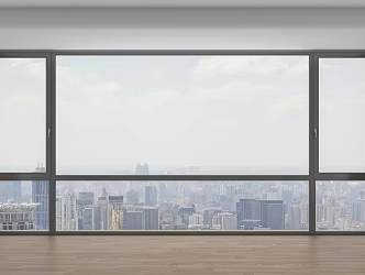 modern floor-to-ceiling windows 3d model