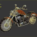Red Motorcycle With Black Seat Silver Handlebars And Chrome Wheels Modern Design
