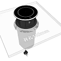 Transparent Acrylic Switch Panel With Modern Black Base And Sleek Design