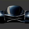 Futuristic Blue Concept Car Showcasing Sleek Design Shiny Exterior And Modern Rims