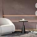 Modern single sofa combination 3d model