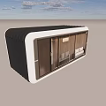 Modern Container Home Interior With Bedroom Furniture And Large Windows