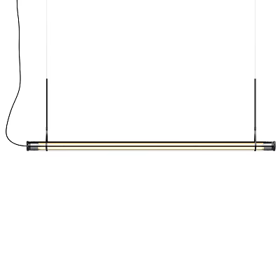 Modern Linear Pendant Light With Metal Construction For Dining Room Decoration 3d model