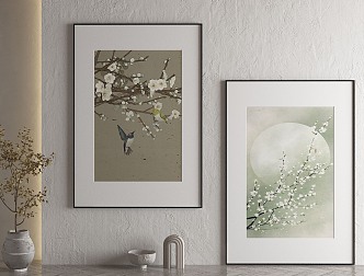 New Chinese Plant Painting Decorative Painting 3d model