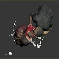 Happy Loving Parents And Baby Playing Together On Black Background