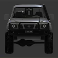White Off road Vehicle With Rugged Design Large Tires And Metal Bumper