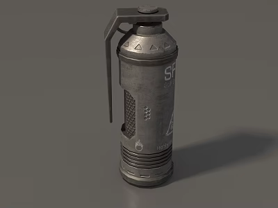 Metallic Military Grenade 3D Model With Pull Pin And Tactical Surface Texture 3d model