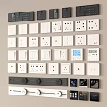 Modern socket switch socket panel 3d model