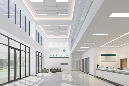 Modern Hall, Public Government Service, Office, Office, Office Hall, Government Affairs Center 3d model