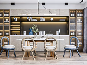 Light Luxury Restaurant 3d model